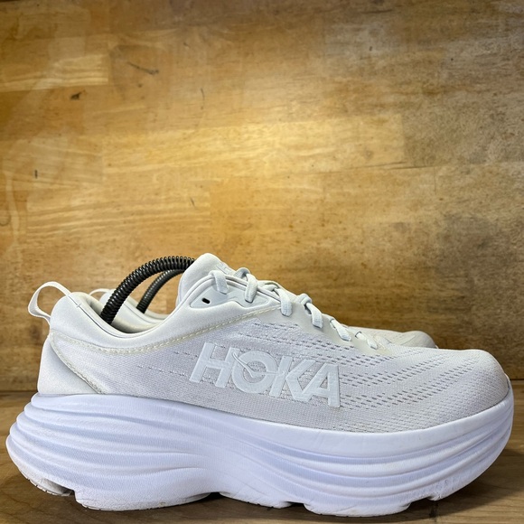 Hoka One One Other - Hoka One One Bondi 8 REFLECTIVE Mens Size 10 Running Shoes Sneakers White